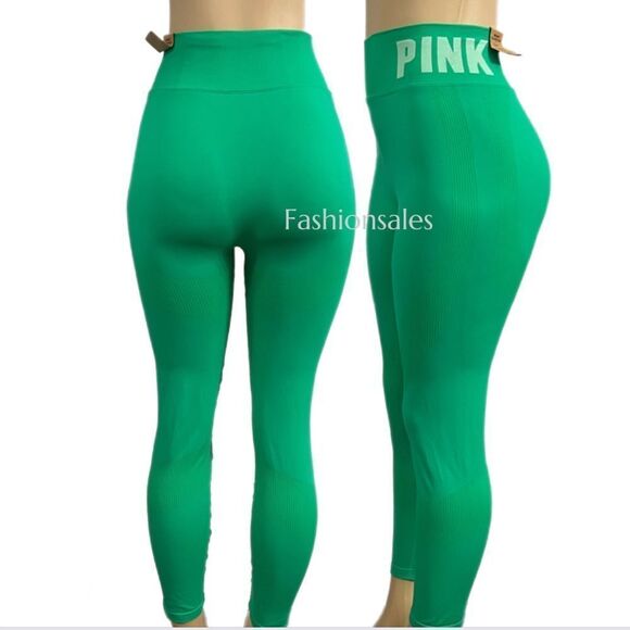 Victorias Secret PINK Active Seamless Workout Tight High Waist Full length green - Picture 3 of 4